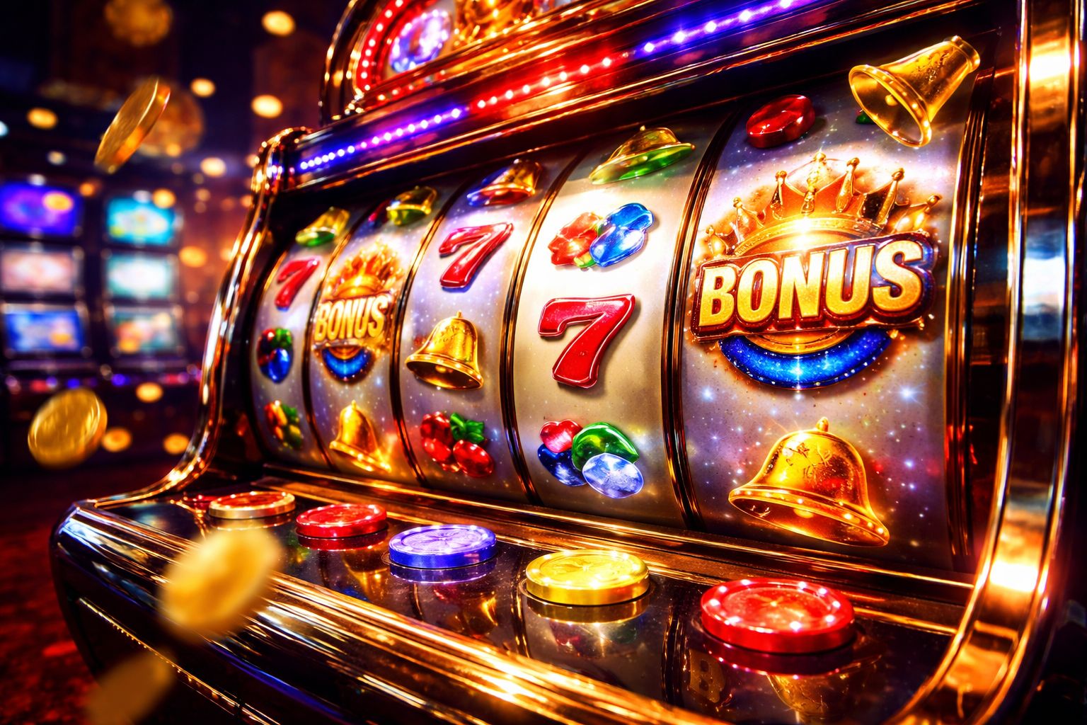 Feature-rich online slots with bonus mechanics, vivid reels, and energetic casino-style presentation.